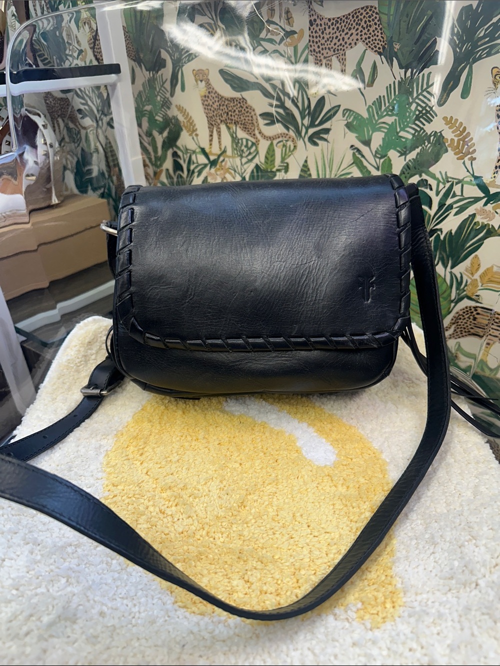 Frye Black Leather Crossbody Bag - Classic Women’s Shoulder Bag NWT